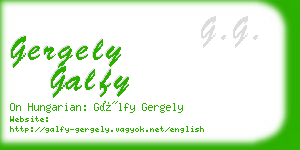 gergely galfy business card